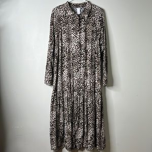 Never Worn Cheetah Print H&M Midi Dress